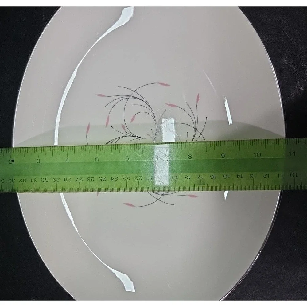 Homer Laughlin Rhythm Oval Serving Platter, Vintage Mid Century China, Tableware
